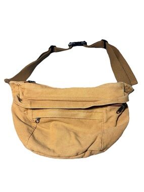 Unisex Slouchy Sling Bag Fanny Pack Crossbody Bag Large Tan